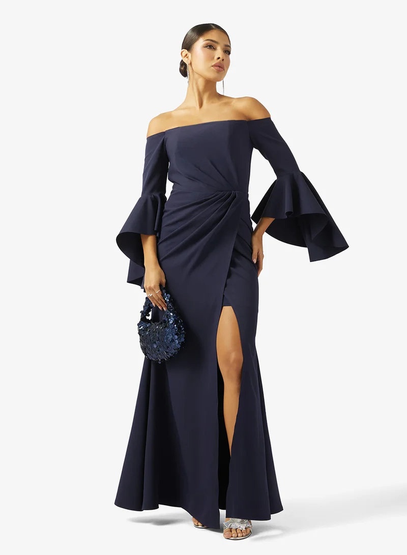 Iyra  Off-Shoulder Draped Detail Dress for Women | Best Price UAE
